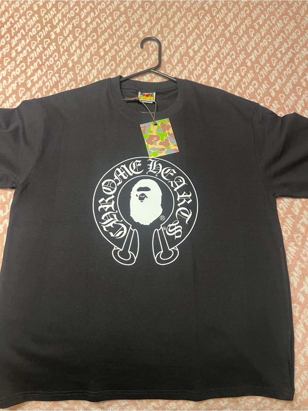 Chrome Hearts Black Tee with White Logo